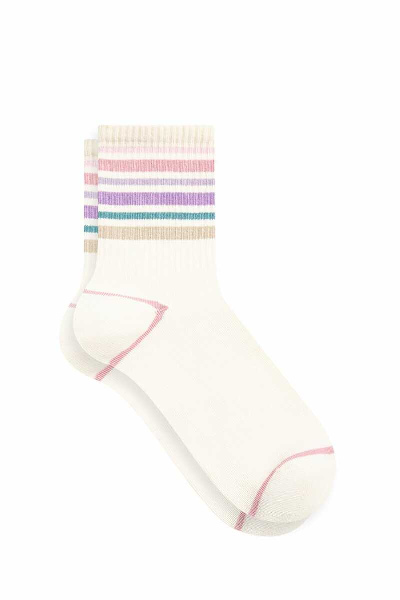 Mavi - Mavi Kırık Beyaz Kadın Soket Çorap 1911290-70057