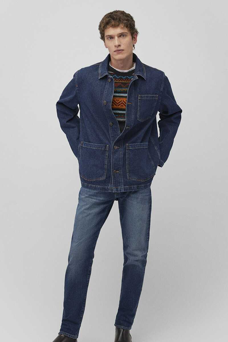 Mavi - Mavi Vıctor Dark 90's Blue Denim Erkek Jean Ceket 0110383-88411